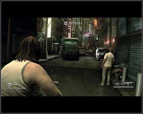 Go forward and eventually you will reach an intersection where a police patrol will arrive [1] - Chapter 4 - Laying Low - p. 1 - Walkthrough - Kane & Lynch 2: Dog Days - Game Guide and Walkthrough