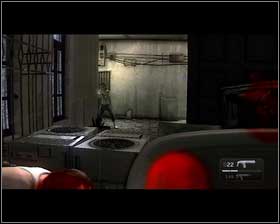 After the explosion, hide behind the destroyed machines [1] and kill the incoming enemies - Chapter 5 - Coming Home - p. 1 - Walkthrough - Kane & Lynch 2: Dog Days - Game Guide and Walkthrough