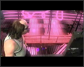 Go through the door [1] and you will reach a pink sign [2] - Chapter 5 - Coming Home - p. 2 - Walkthrough - Kane & Lynch 2: Dog Days - Game Guide and Walkthrough