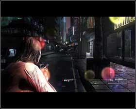 After clearing the place, go outside [1] and run along the street to end this level [2] - Chapter 6 - A Thousand Cuts - p. 2 - Walkthrough - Kane & Lynch 2: Dog Days - Game Guide and Walkthrough