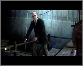 Go forward all the time and you will reach a dark corridor [1], with Glazer waiting at its end [2] - Chapter 7 - The Deal - Walkthrough - Kane & Lynch 2: Dog Days - Game Guide and Walkthrough