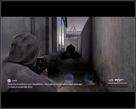 After the chapter begins [1] go straight all the way, while keeping to the left side of the square - Chapter 8 - Out of Shanghai - Walkthrough - Kane & Lynch 2: Dog Days - Game Guide and Walkthrough