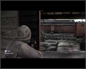 Eliminate the police patrolling the area [1] and successively move through the carts until you a moving train [2] - Chapter 8 - Out of Shanghai - Walkthrough - Kane & Lynch 2: Dog Days - Game Guide and Walkthrough