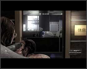 After the cutscene, run forward [1] until you reach a room with lockers - Chapter 10 - Resurrection - p. 1 - Walkthrough - Kane & Lynch 2: Dog Days - Game Guide and Walkthrough