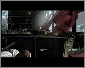 During the fight, pay special attention to the right side of the room [1], from where you can be easily aimed at - Chapter 10 - Resurrection - p. 2 - Walkthrough - Kane & Lynch 2: Dog Days - Game Guide and Walkthrough