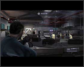 Turn left and you should see emergency exits [1] - Chapter 11 - One Way Ticket - p. 2 - Walkthrough - Kane & Lynch 2: Dog Days - Game Guide and Walkthrough