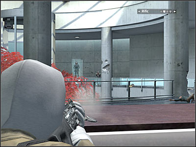 Once you've secured this floor, order your men to get closer to the balustrades - Chapter 9 - part 2 - Walkthrough - Kane & Lynch: Dead Men - Game Guide and Walkthrough