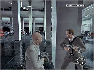 Now you should focus your attention on neutralizing police forces stationed outside the tower - Chapter 10 - part 1 - Walkthrough - Kane & Lynch: Dead Men - Game Guide and Walkthrough