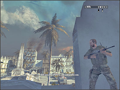 Make sure that you're standing somewhere to your left - Chapter 11 - part 4 - Walkthrough - Kane & Lynch: Dead Men - Game Guide and Walkthrough