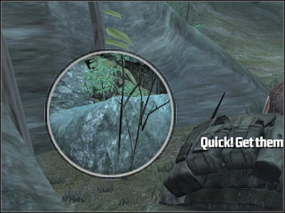 The soldier with a flare gun will start running towards a smaller hill (screen) - Chapter 13 - part 1 - Walkthrough - Kane & Lynch: Dead Men - Game Guide and Walkthrough