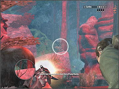 Like I've already said, the first flare will probably bounce off one of the nearby rocks - Chapter 13 - part 1 - Walkthrough - Kane & Lynch: Dead Men - Game Guide and Walkthrough