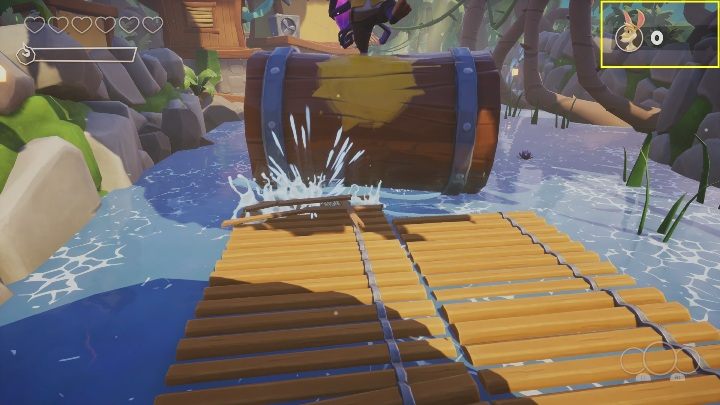 The character's lives are represented by round icons with Kao's head - Kao the Kangaroo: Kaos death - losing hearts and lives - Basics - Kangaroo Kao - game guide