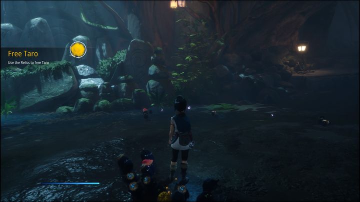 Leave the cave by climbing the rocks - Kena Bridge of Spirits: Free Taro - walkthrough - Walkthrough - Kena Bridge of Spirits Guide