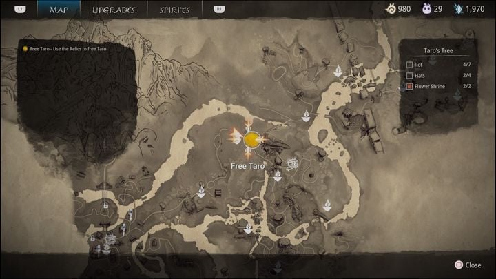 After a brief conversation with Rusu, you'll learn that the Lantern relic you obtained after beating the Shrine Guardian has to be brought to the place where it all began - Kena Bridge of Spirits: Free Taro - walkthrough - Walkthrough - Kena Bridge of Spirits Guide