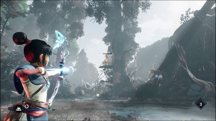 The fight against the Wood Knight starts off a bit differently than the previous bosses - Kena Bridge of Spirits: Wood Knight - boss, how to beat? - Bosses - Kena Bridge of Spirits Guide