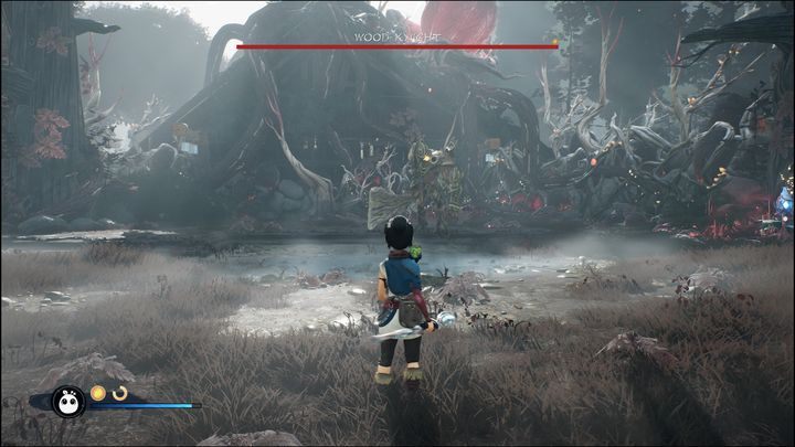 After defeating all the monkey opponents, the boss, Wood Knight, will finally appear - Kena Bridge of Spirits: Wood Knight - boss, how to beat? - Bosses - Kena Bridge of Spirits Guide