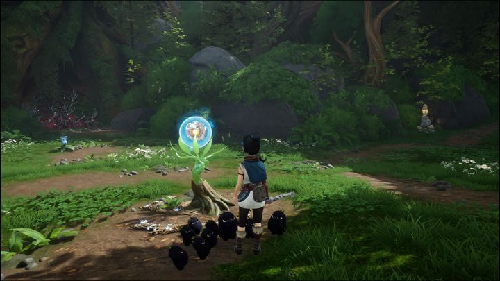 After defeating the enemies and cleansing the forest, the Forest Tear will reappear - Kena Bridge of Spirits: Help Taro - walkthrough - Walkthrough - Kena Bridge of Spirits Guide