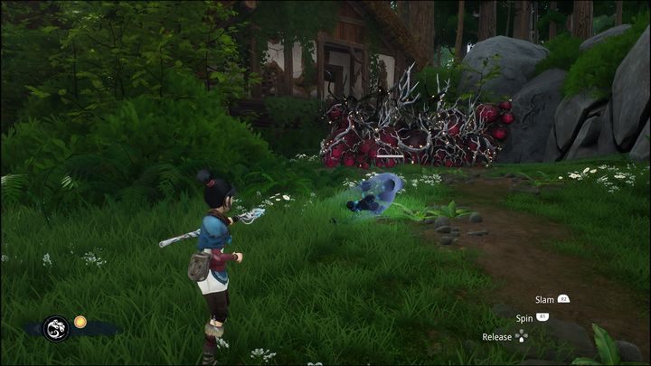 You can also head up to the abandoned house that is blocked by corruption - Kena Bridge of Spirits: Help Taro - walkthrough - Walkthrough - Kena Bridge of Spirits Guide