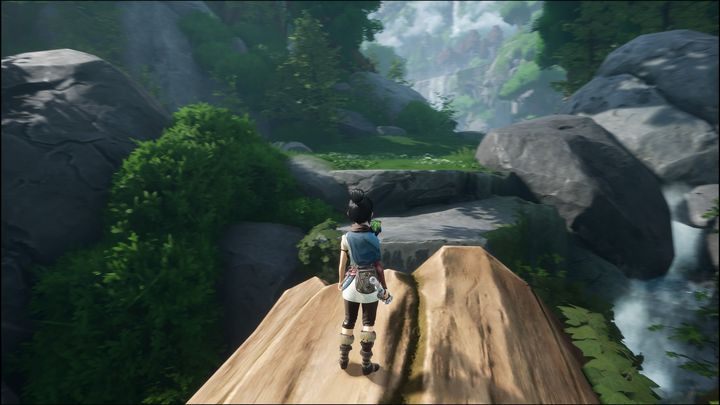 When you reach the tree, jump on it and then continue on ahead - Kena Bridge of Spirits: Find Rusu - walkthrough - Walkthrough - Kena Bridge of Spirits Guide