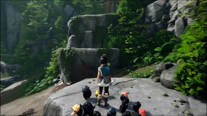 Now you will mainly need to continue ahead and climb on the rocks - Kena Bridge of Spirits: Find Rusu - walkthrough - Walkthrough - Kena Bridge of Spirits Guide