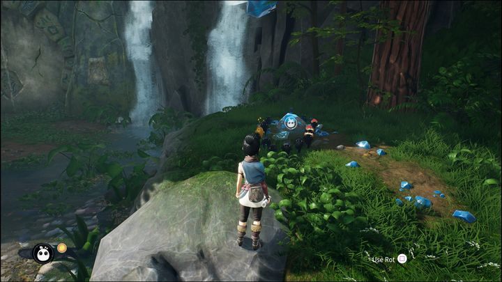 Place it in the location from the screenshot, then return to the platform and use Pulse - Kena Bridge of Spirits: Find Rusu - walkthrough - Walkthrough - Kena Bridge of Spirits Guide