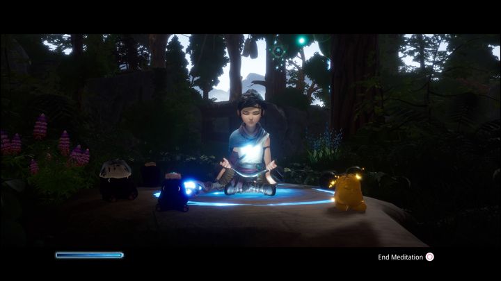 Once you have meditated, return to the location where you saw the destroyed bridge - Kena Bridge of Spirits: Taros Fear - walkthrough - Walkthrough - Kena Bridge of Spirits Guide