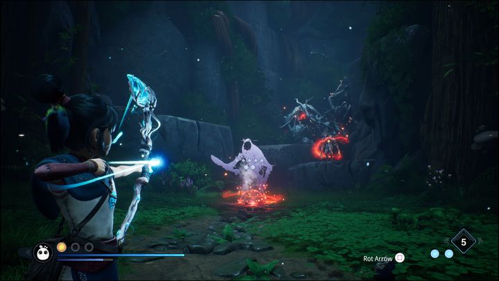 After passing through the gate using the dash, you will be attacked by enemies - Kena Bridge of Spirits: Hunter Path - walkthrough - Walkthrough - Kena Bridge of Spirits Guide