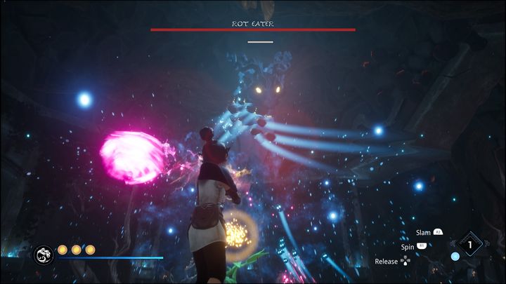 Remember to be in constant motion, even if you control Rot - Kena Bridge of Spirits: Rot Eater - boss, how to defeat? - Bosses - Kena Bridge of Spirits Guide