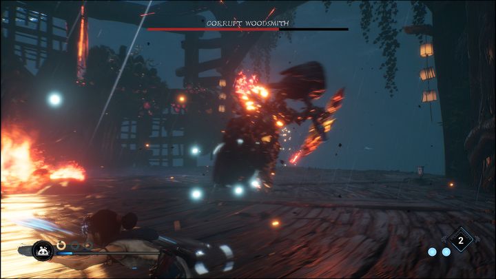 From time to time, you will have to destroy the crystal again, as the boss will try to renew its effect to be able to use all of his attacks - Kena Bridge of Spirits: Corrupt Woodsmith - boss, how to defeat? - Bosses - Kena Bridge of Spirits Guide