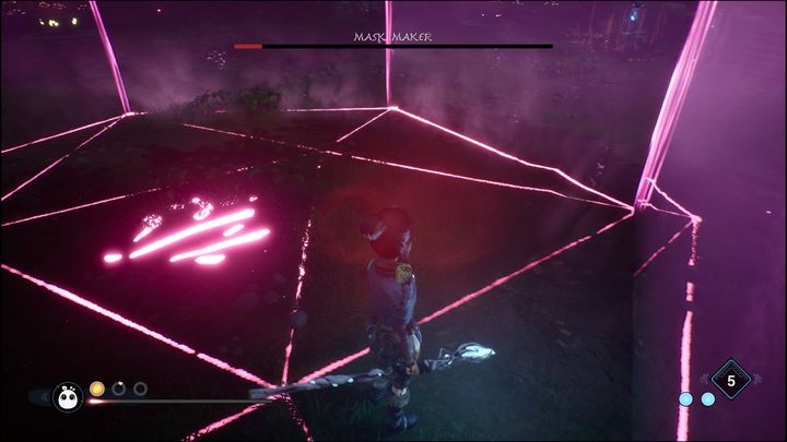 The Mask Maker can also lock you in a barrier from which there is no way out - Kena Bridge of Spirits: Mask Maker - boss, how to beat? - Bosses - Kena Bridge of Spirits Guide