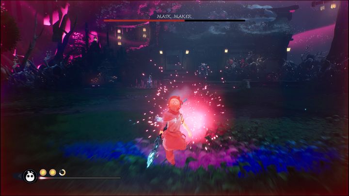 The Mask Maker's trump card is summoning a huge explosion - Kena Bridge of Spirits: Mask Maker - boss, how to beat? - Bosses - Kena Bridge of Spirits Guide