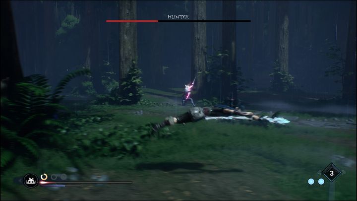 The Hunter can also land on the ground and assume a shooting position - Kena Bridge of Spirits: Hunter - boss, how to beat? - Bosses - Kena Bridge of Spirits Guide