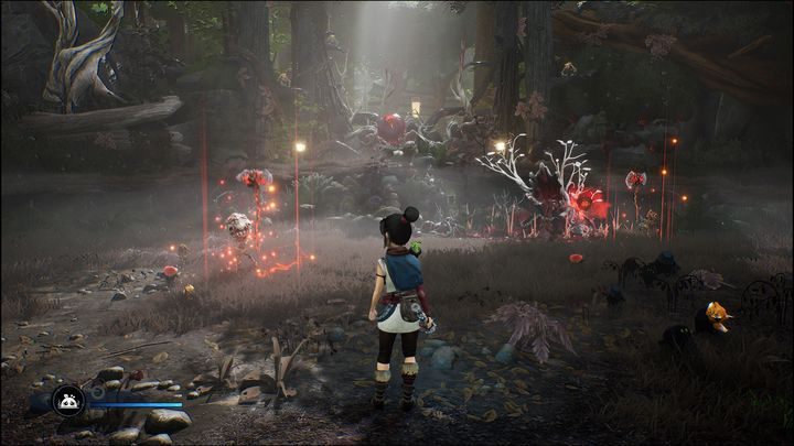 To unlock this trophy, it's worth having a bow and the Focus skill - Kena Bridge of Spirits: Between the Eyes - how to get the trophy? - Trophy Guide - Kena Bridge of Spirits Guide