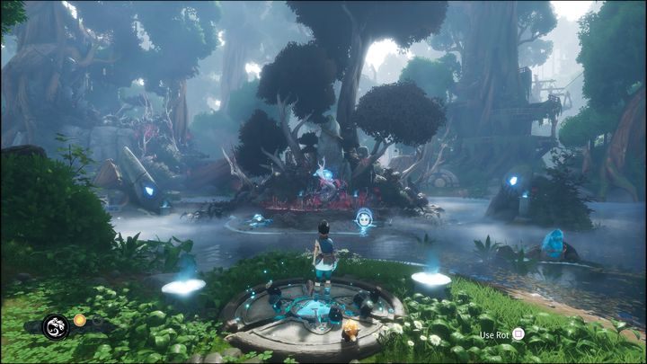 After correctly placing the gems, stand on the platform - Kenas Bridge of Spirits: Taros Love - walkthrough - Walkthrough - Kena Bridge of Spirits Guide