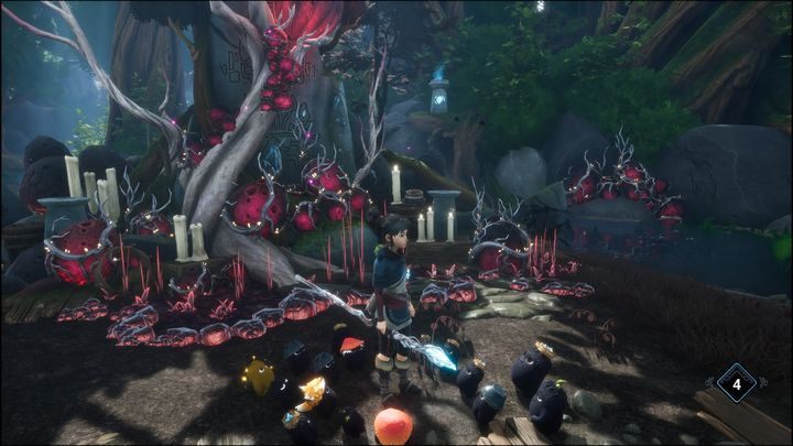 To avoid fighting them, move towards the candles - Kenas Bridge of Spirits: Taros Love - walkthrough - Walkthrough - Kena Bridge of Spirits Guide