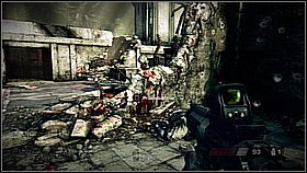 After reaching the roof, kill the enemies you see [1] and run behind the opposite fragment of a wall - Evacuation Orders - p. 2 - Walkthrough - Killzone 3 - Game Guide and Walkthrough