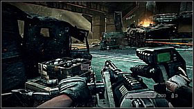 Eliminate the enemy with a rocket launcher on the bridge and three foes on the building on the right (you can make the ceiling fall down on them, aim at the pillars) - Evacuation Orders - p. 2 - Walkthrough - Killzone 3 - Game Guide and Walkthrough