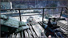 Get rid of the enemies below from above (you can use the WASP, but do replenish ammo) [1] and slowly go down - Icy Incursion - p. 4 - Walkthrough - Killzone 3 - Game Guide and Walkthrough