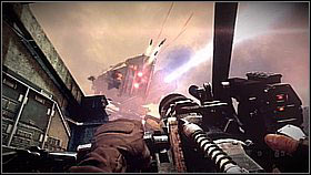 Look out for mortar fire - once again, don't stand in one place when the rockets are flying at you (look into the sky to see where they're going to fall down) - The Reckoning - p. 1 - Walkthrough - Killzone 3 - Game Guide and Walkthrough