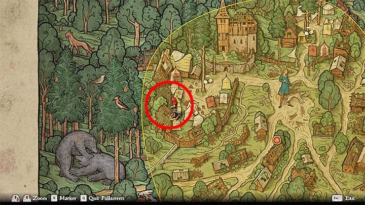 Marius is being held in one of the westerly tents, as shown by the attached pictures - Kingdom Come Deliverance: Lost in the Woods - side quest walkthrough, From the Ashes DLC - Kingdom Come Deliverance: From the Ashes Walkthrough - Kingdom Come Deliverance Game Guide