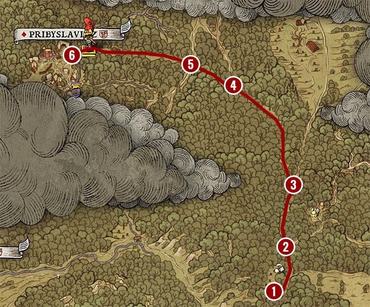 Depending on your decisions from the previous main quest you will either know the location of the enemy camp in Pribyslavitz or you will have to find it by following received hints - Kingdom Come Deliverance: Nest of Vipers - Kingdom Come Deliverance: Main quests - Kingdom Come Deliverance Game Guide