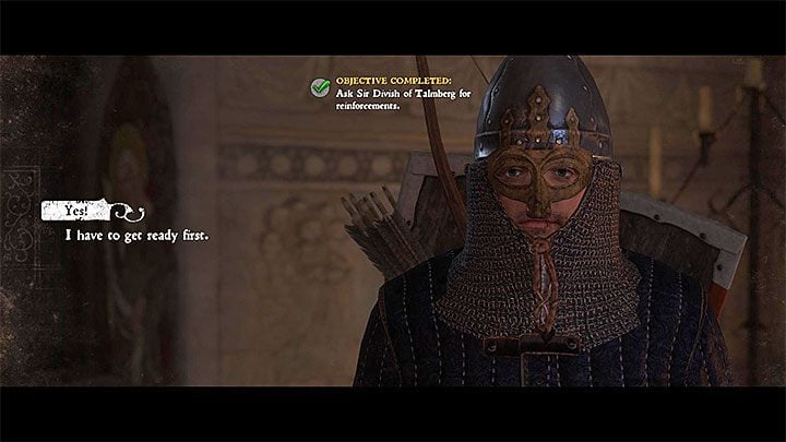 Note - At the end of the conversation with Divish you can tell him that you are ready for attack or that you need more time (this moment is presented in the picture) - Kingdom Come Deliverance: Nest of Vipers - Kingdom Come Deliverance: Main quests - Kingdom Come Deliverance Game Guide