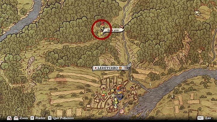 The starting place of this quest isnt located in Ledetchko - Kingdom Come Deliverance: Side quests in Ledetchko - Kingdom Come Deliverance: Side quests - Kingdom Come Deliverance Game Guide