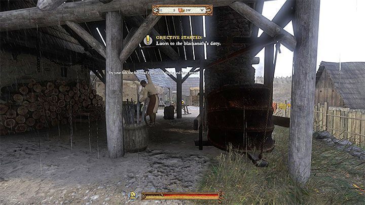 Meet a blacksmith in the southern part of Ledetchko - Kingdom Come Deliverance: Side quests in Ledetchko - Kingdom Come Deliverance: Side quests - Kingdom Come Deliverance Game Guide
