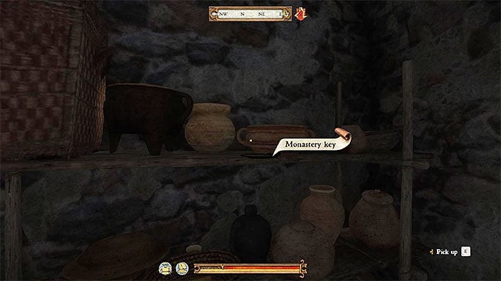 The first method to get the Monastery Key is to search the storeroom adjacent to the dining room - Kingdom Come Deliverance: Where to find lockpicks and Monastery Key in the Monastery in Kingdom Come? - Kingdom Come Deliverance: FAQ - Kingdom Come Deliverance Game Guide