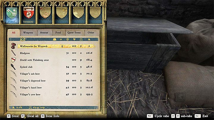 Henry must steal 5 waffenrocks from the Talmberg castle - Kingdom Come Deliverance: Rattay Activities - Kingdom Come Deliverance: Activities - Kingdom Come Deliverance Game Guide