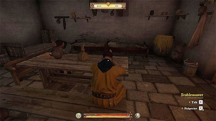 The best person to meet is Stablemaster from the Talmberg castle (usually revolves around the courtyard) - Kingdom Come Deliverance: Inn in the Glade - Kingdom Come Deliverance: Side quests - Kingdom Come Deliverance Game Guide