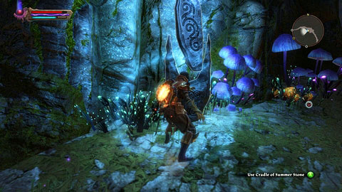 The stone is standing where the Forsaken Plain and Cradle of Summer connect - Forsaken Plain II/Cradle of Summer | Plains of Erathell Lorestones - Lorestones - Kingdoms of Amalur: Reckoning Game Guide & Walkthrough