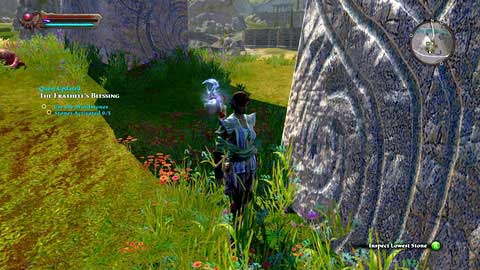In order to receive the blessing, you need to use the stones in the proper order - The Wolds - p.2 | Side missions - Side missions - Kingdoms of Amalur: Reckoning Game Guide & Walkthrough