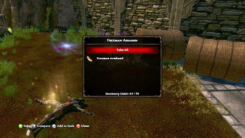 From now on you will find a Freeman Armband beside each bandit you kill in The Wolds - The Wolds - p.2 | Side missions - Side missions - Kingdoms of Amalur: Reckoning Game Guide & Walkthrough